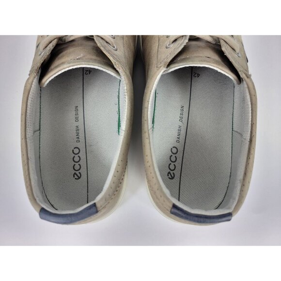 Ecco Danish Design Leather Shoes Size Mens 8 EUR 42 Beige Gray White 47003402459 - Picture 4 of 9